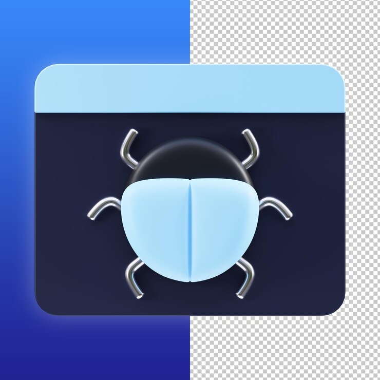 PSD ilustración 3d del sitio web de errores