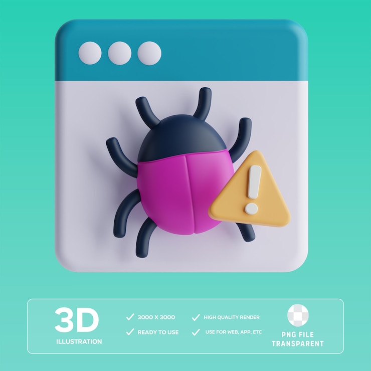 Ilustración 3D del sitio web de PSD