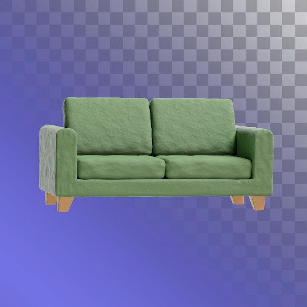 Ilustración 3D de sofá