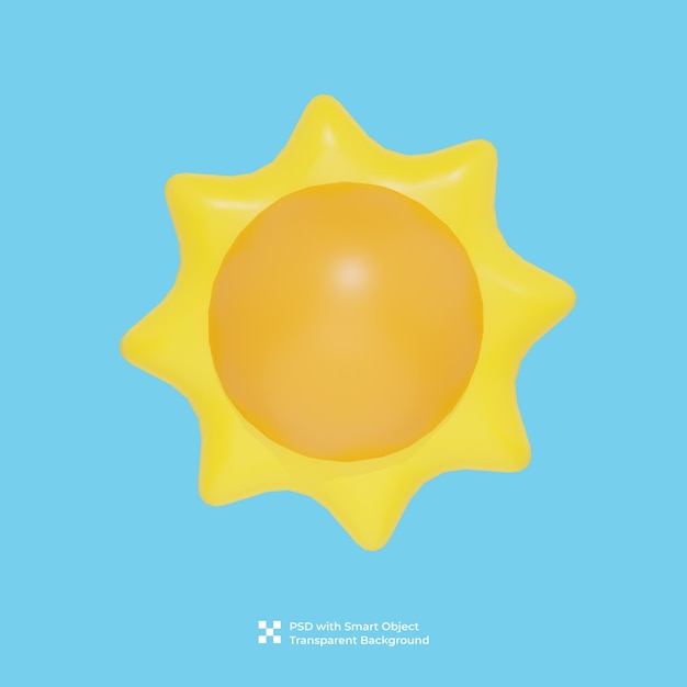 Ilustración 3D del sol