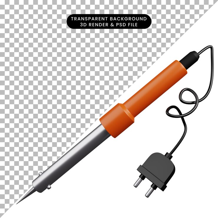 PSD ilustración 3d de soldador de icono simple