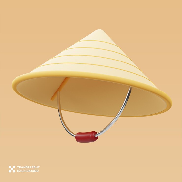 PSD ilustración 3d del sombrero cónico de psd