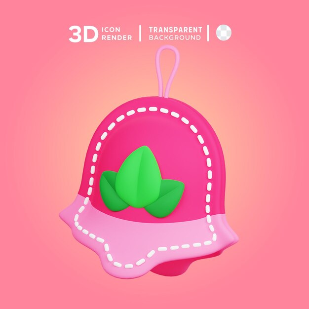 PSD ilustración en 3d del sombrero de sauna de psd