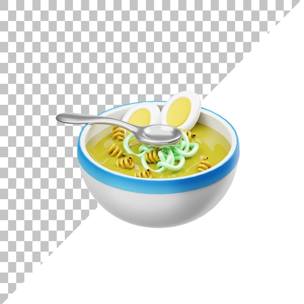 PSD ilustración 3d de sopa