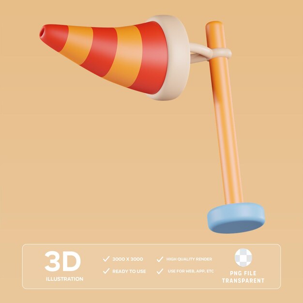 Ilustración 3D de las sopas de viento de PSD
