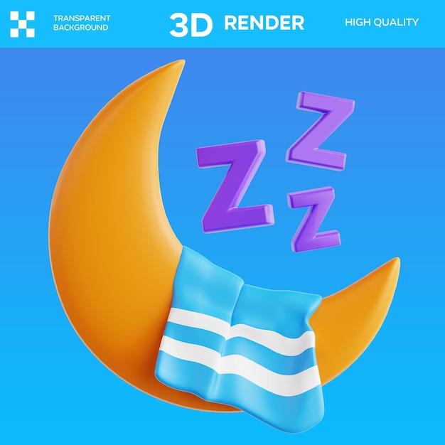 Ilustración 3D del sueño de PSD