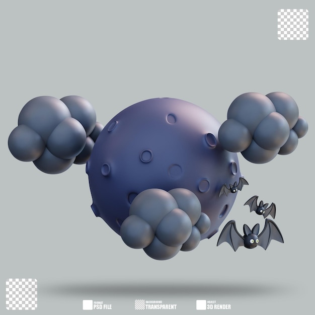 Ilustración 3D Superluna 3