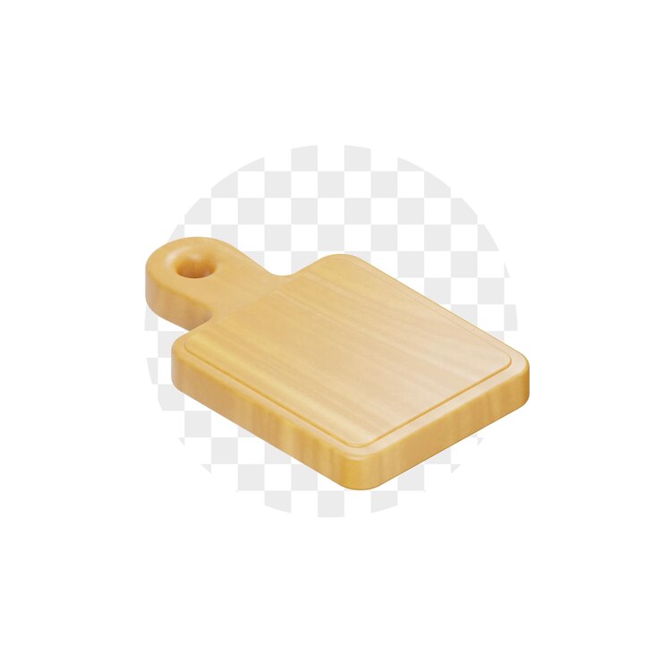 PSD ilustración en 3d de la tabla de cortar