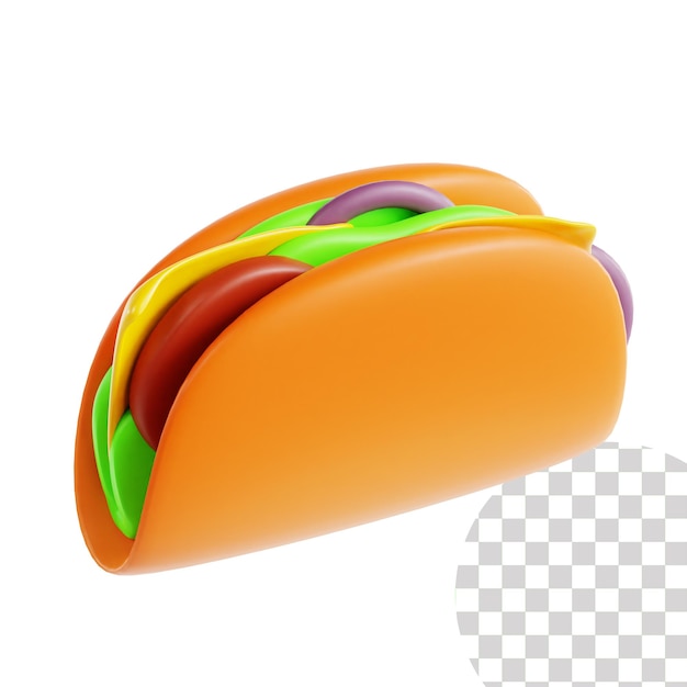 Ilustración 3d de tacos