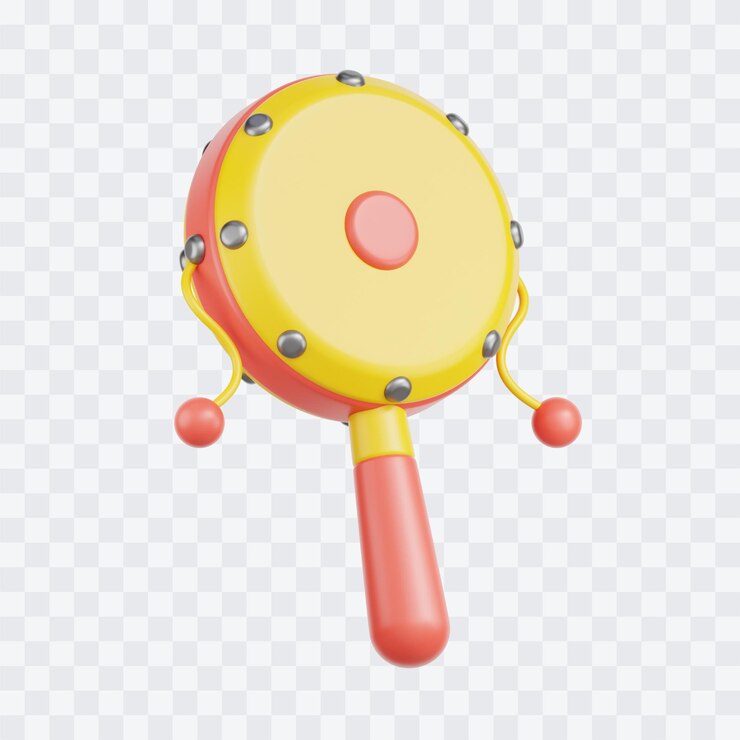 PSD ilustración 3d del tambor de sonido