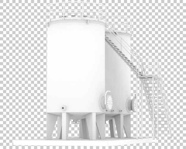 Ilustración 3D del tanque de gas aislado sobre un fondo transparente