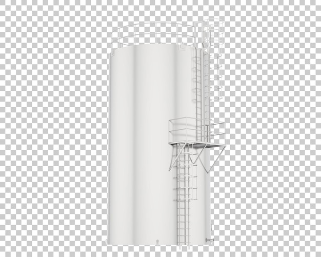 Ilustración 3D del tanque de gas aislado sobre un fondo transparente