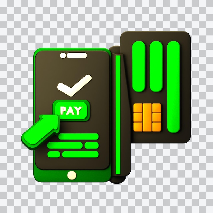 PSD ilustración 3d de la tarjeta de crédito de pago
