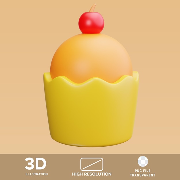 Ilustración en 3D de la tarta de PSD