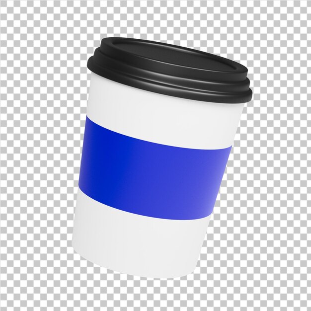 Ilustración 3d de taza de café