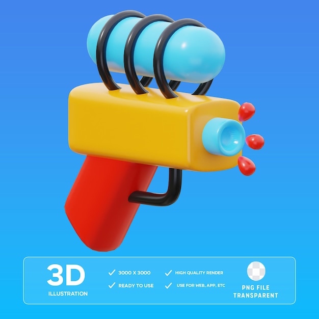 Ilustración 3D de un telicóptero de juguete para PSD