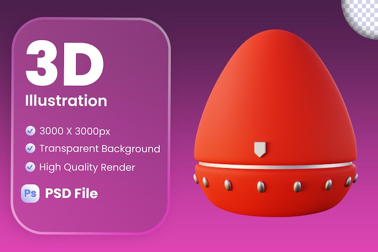 PSD ilustración 3d del temporizador pomodoro