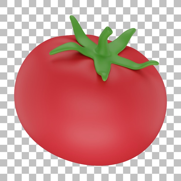 Ilustración 3d de tomate