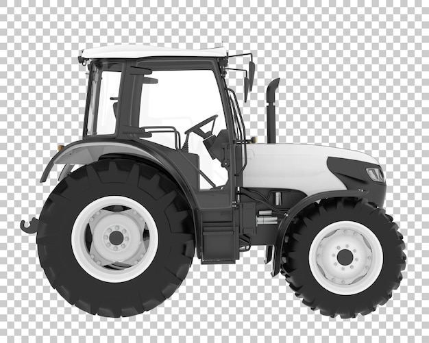 Ilustración en 3D de un tractor sobre un fondo transparente