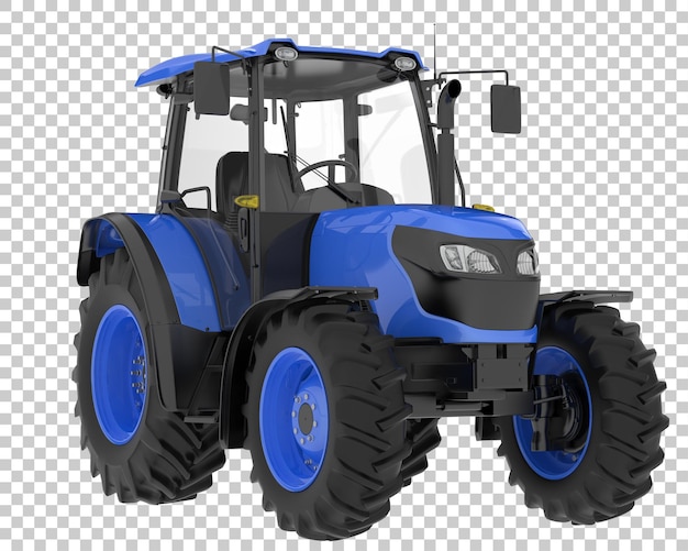 Ilustración en 3D de un tractor sobre un fondo transparente