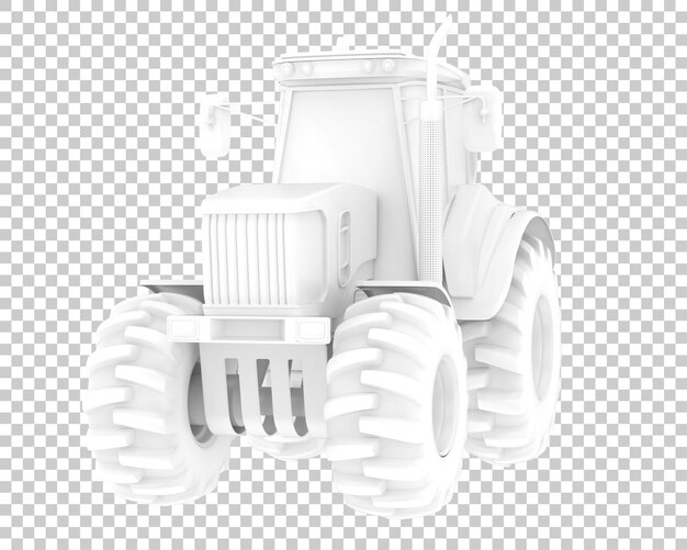 Ilustración en 3D de un tractor sobre un fondo transparente