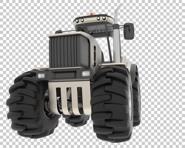 Ilustración en 3D de un tractor sobre un fondo transparente