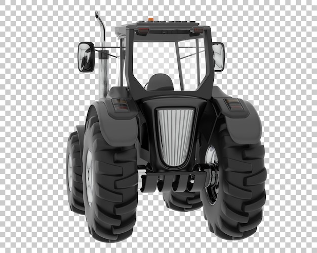 Ilustración en 3D de un tractor sobre un fondo transparente