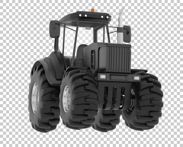 Ilustración en 3D de un tractor sobre un fondo transparente