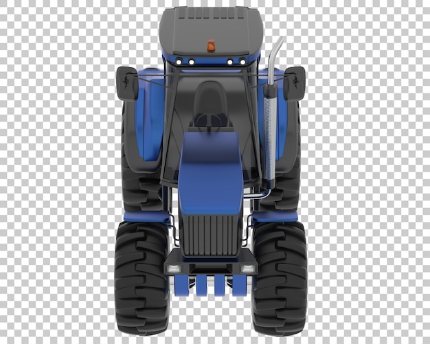 Ilustración en 3D de un tractor sobre un fondo transparente