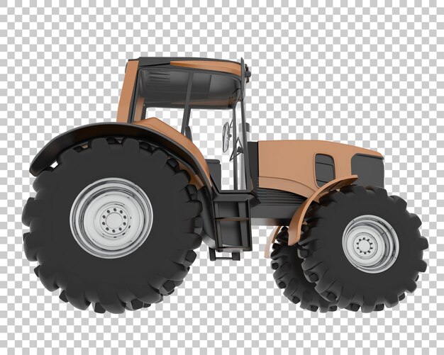 Ilustración en 3D de un tractor sobre un fondo transparente