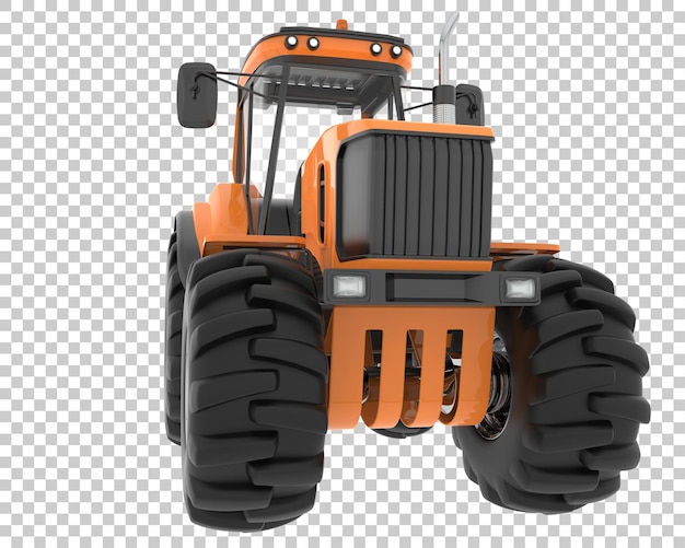 Ilustración en 3D de un tractor sobre un fondo transparente