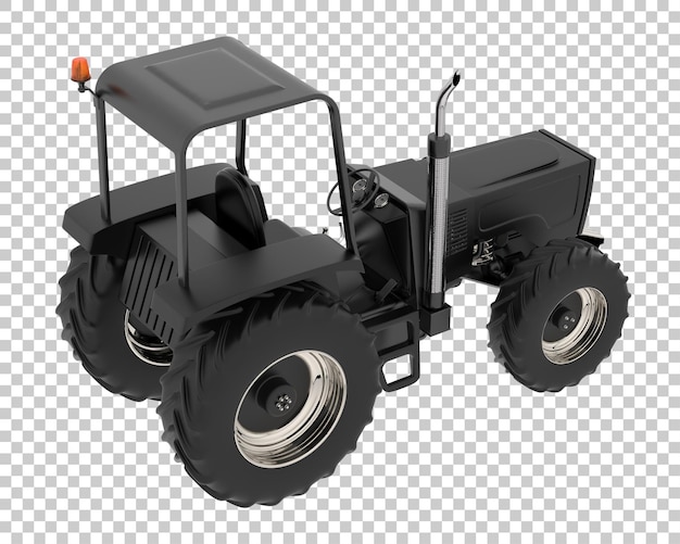 Ilustración en 3D de un tractor sobre un fondo transparente