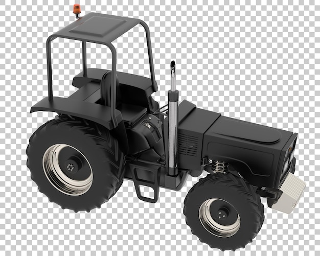 Ilustración en 3D de un tractor sobre un fondo transparente