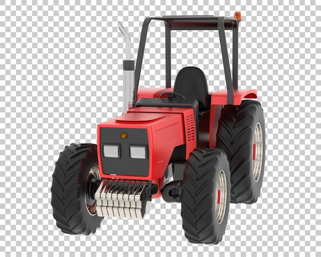 Ilustración en 3D de un tractor sobre un fondo transparente