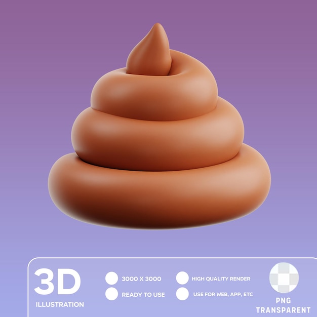 PSD ilustración 3d de la trampa de caca de psd