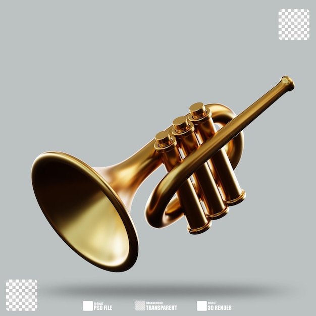 Ilustración 3D de la trompeta 2