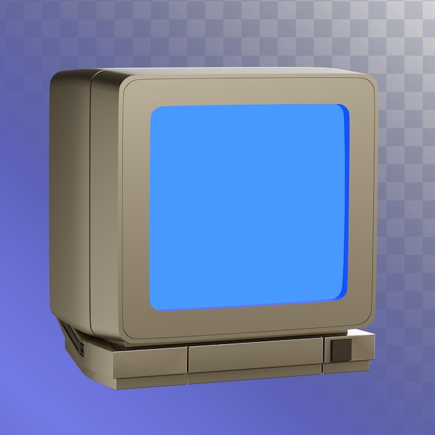 Ilustración 3D de TV CRT