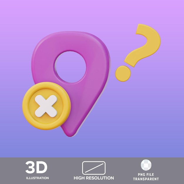 Ilustración 3D de la ubicación de PSD no encontrada