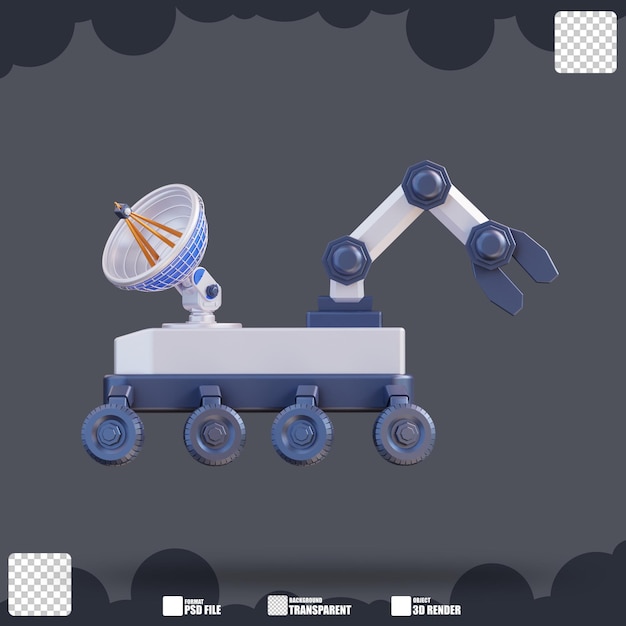 Ilustración 3d vehículos espaciales 4