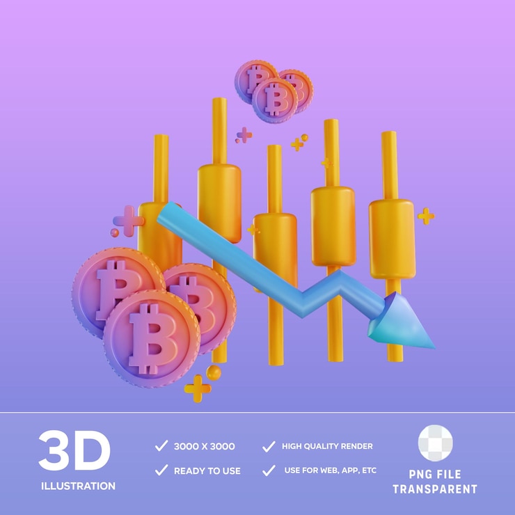 PSD ilustración 3d de la vela de psd hacia abajo