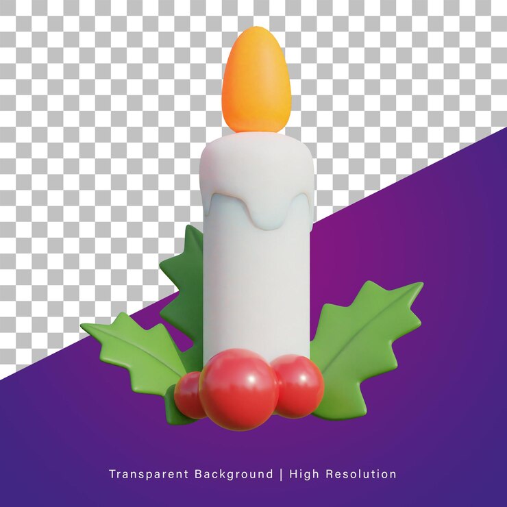 PSD ilustración 3d de vela