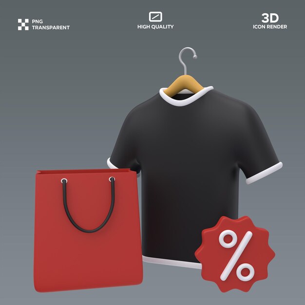 Ilustración 3D de la venta de PSD Clotch