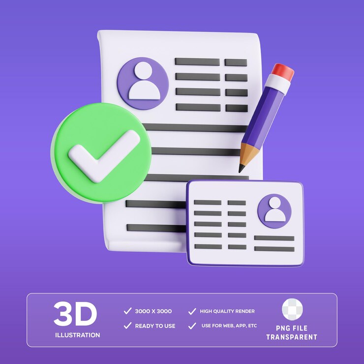 Ilustración 3D verificada de la cuenta de PSD