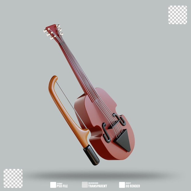 Ilustración 3d violín 2