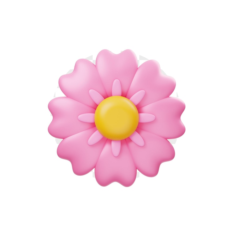PSD ilustración en 3d de wilsflower
