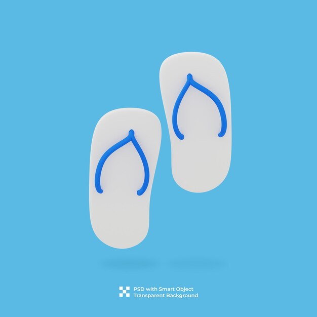 Ilustración en 3D de zapatillas blancas