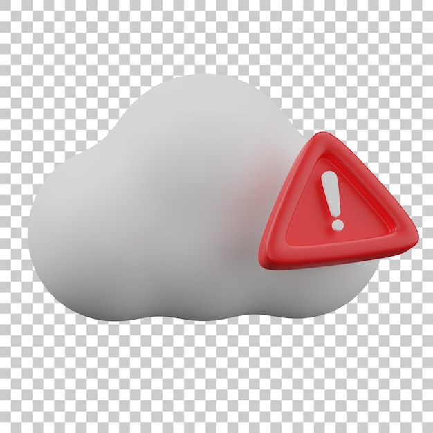 Ilustración de advertencia de error de servicio en la nube