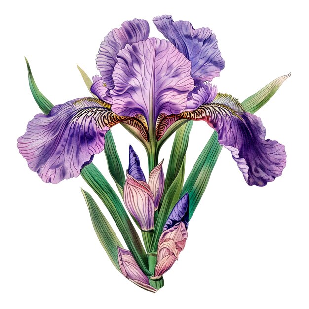 PSD ilustración aislada de la flor del iris