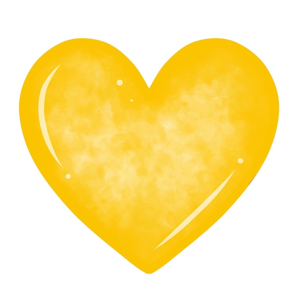 PSD ilustración del amor amarillo