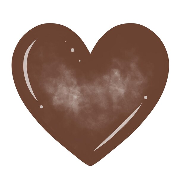 PSD ilustración del amor marrón